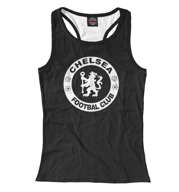 Женская майка-борцовка с изображением Chelsea цвета Белый