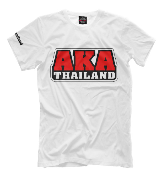 Мужская футболка с изображением AKA Thailand цвета Молочно-белый