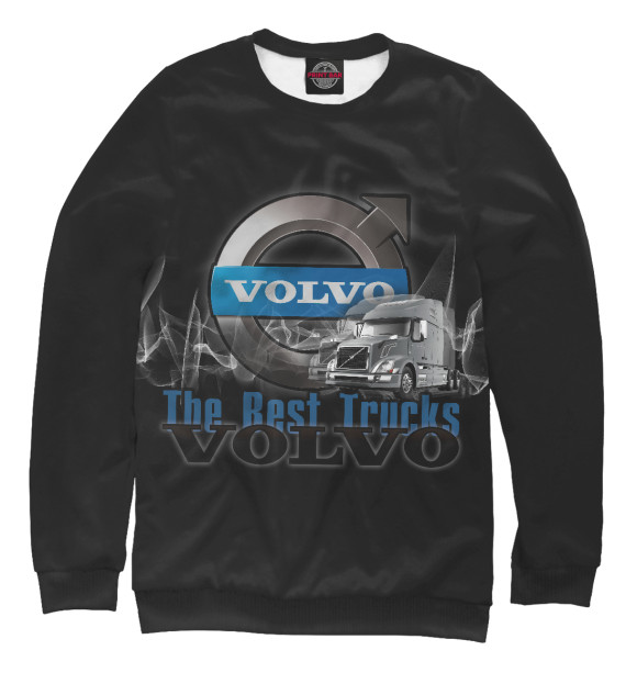 Свитшот для мальчиков с изображением VOLVO - лучшие грузовики цвета Белый