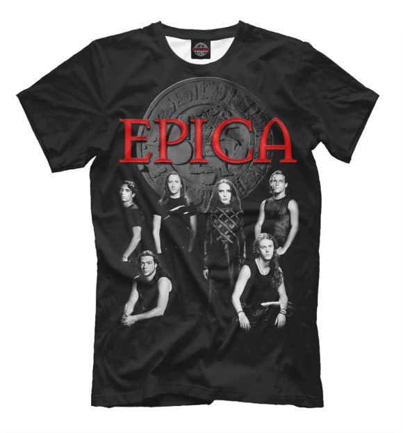 Мужская футболка с изображением EPICA цвета Черный