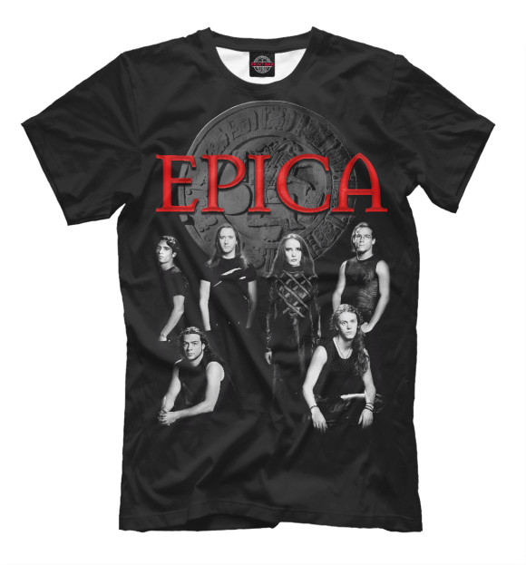 Футболка для мальчиков с изображением EPICA цвета Черный