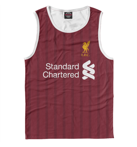 Майка для мальчика с изображением FC Liverpool цвета Белый