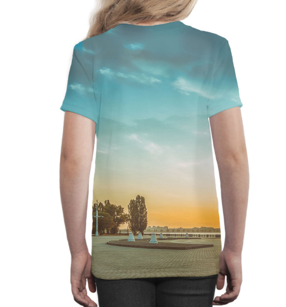 Футболка для девочек с изображением Воронеж цвета Белый