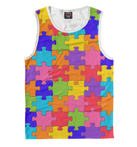 

Майки Print Bar, Белый, Разноцветный Пазл