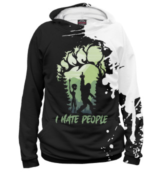 Женское худи I Hate People Bigfoot Sasqu