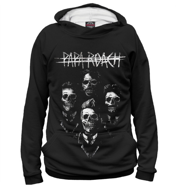 Женское худи с изображением Papa Roach цвета Белый