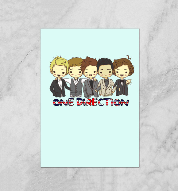 Плакат с изображением One Direction цвета Белый