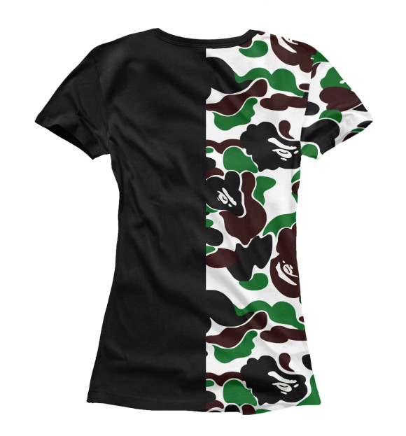 Женская футболка с изображением Bape Shark цвета Белый