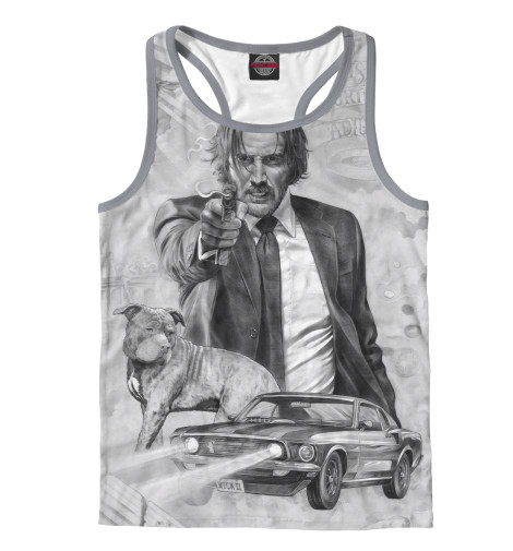 

Майки борцовки Print Bar, Белый, Джон Уик