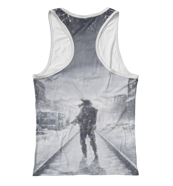 Женская майка-борцовка с изображением Metro 2033 winter цвета Белый