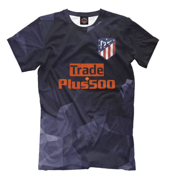 Мужская футболка с изображением Atletico Madrid цвета Черный