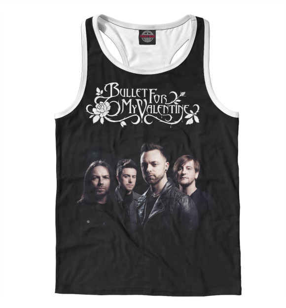 Мужская майка-борцовка с изображением Bullet for My Valentine цвета Белый