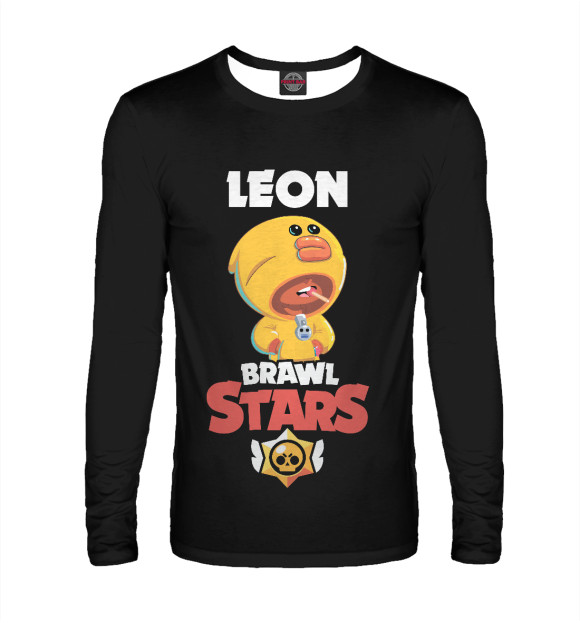 Мужской лонгслив с притом Brawl Stars SALLY цвета Белый Мужской лонгслив с изображением Brawl Stars SALLY цвета Белый