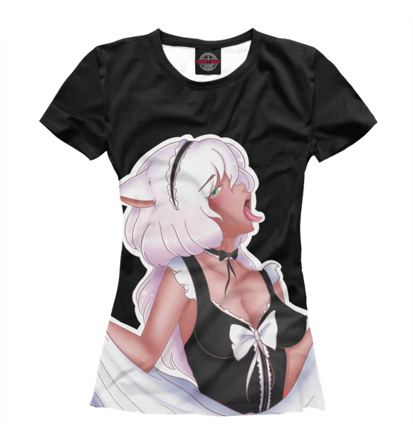 Футболка для девочек с изображением Black цвета Белый