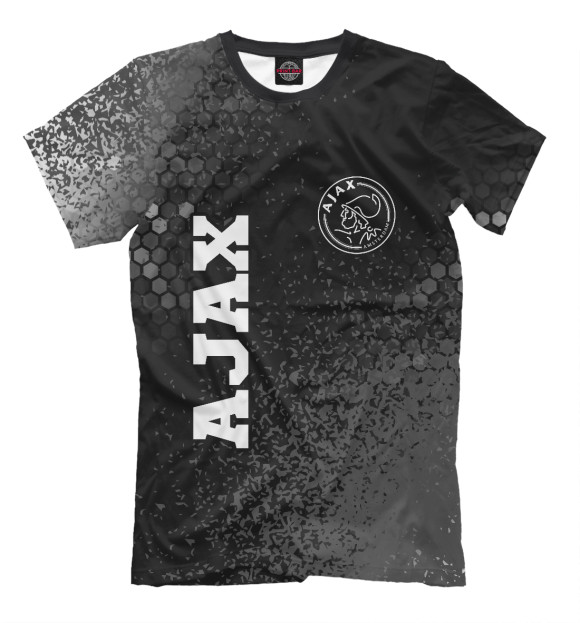 Мужская футболка с изображением Ajax Sport Black (noise) цвета Белый