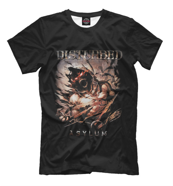 Мужская футболка с изображением Disturbed цвета Черный