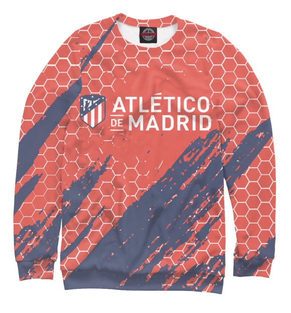 Свитшот для девочек с изображением Atletico Madrid цвета Белый