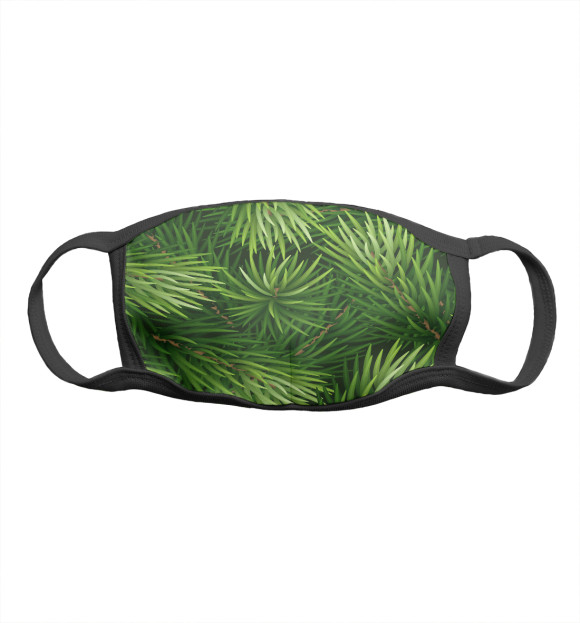 Маска тканевая с изображением Ёлочки цвета Белый