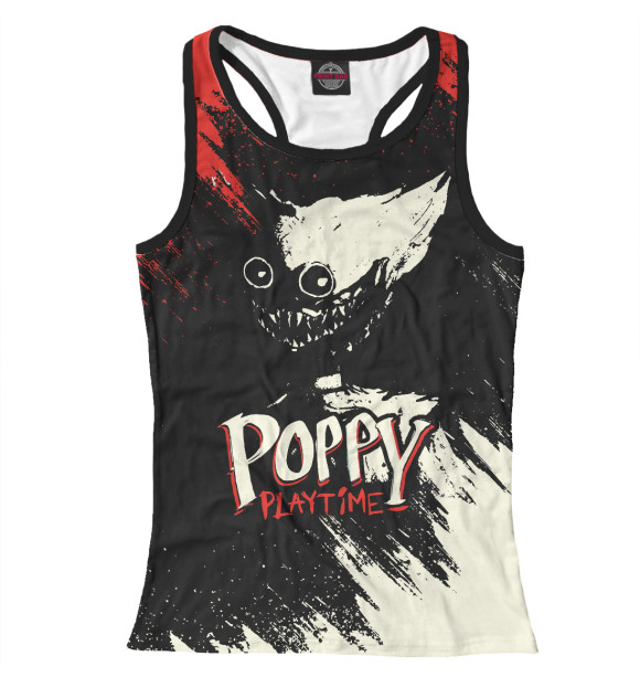 Женская майка-борцовка с изображением Хагги Вагги тень цвета Белый