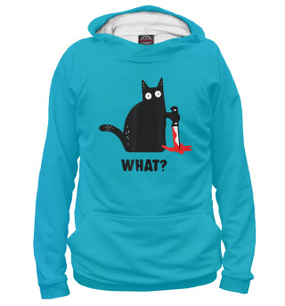 Худи для девочки Cat What  Black Ca