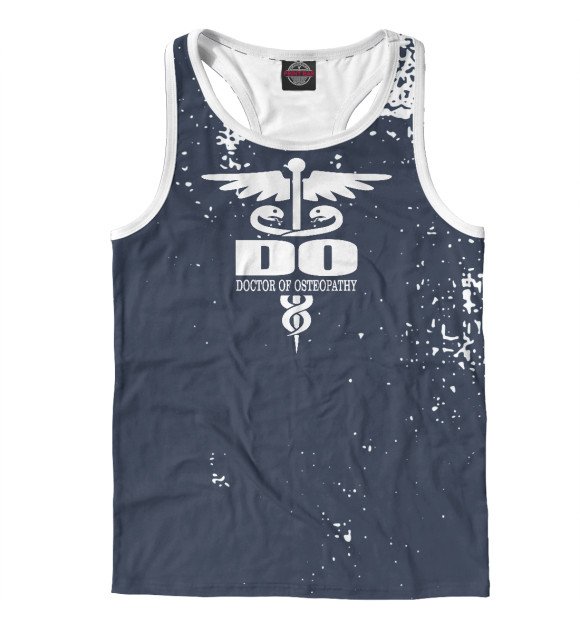 Мужская майка-борцовка с изображением Доктор Остеопат цвета Белый