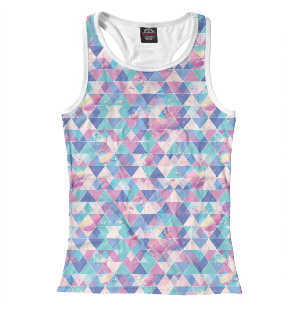 Женская майка-борцовка с изображением Абстракция цвета Белый