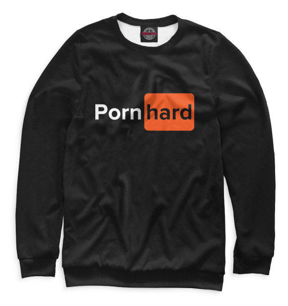 Свитшот для мальчиков с изображением Pornhard цвета Белый
