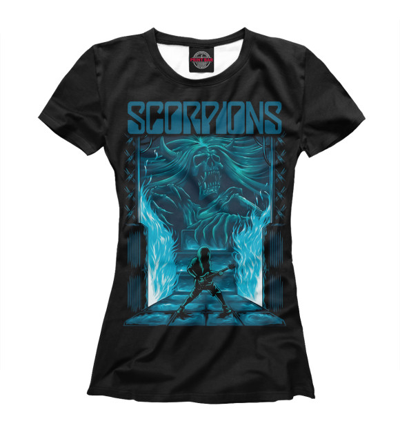 Женская футболка с изображением Scorpions цвета Белый