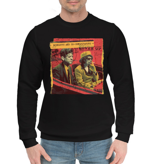 Мужской хлопковый свитшот с изображением Ministry цвета Черный