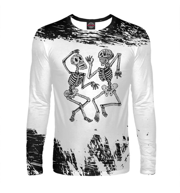 Мужской лонгслив с изображением Day of the Dead цвета Белый