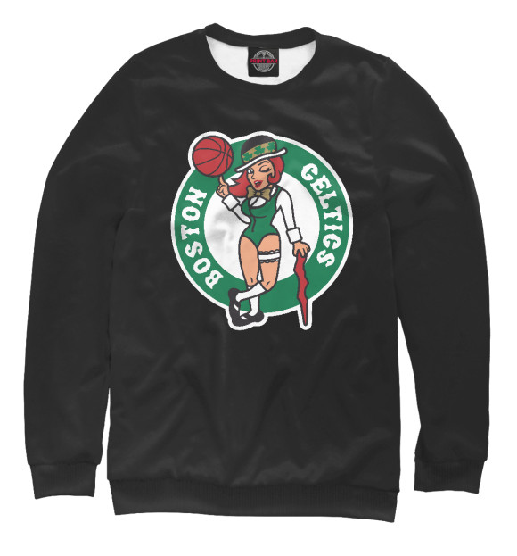 Свитшот для девочек с изображением Boston Celtics Girl цвета Белый
