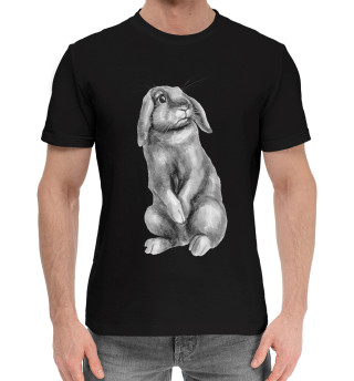 Хлопковая футболка для мальчиков Черный кролик чудной