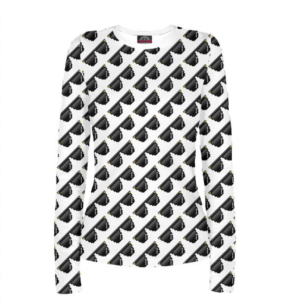 Женский лонгслив с притом Смирись с этим! цвета Белый Женский лонгслив с изображением Смирись с этим! цвета Белый