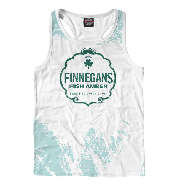 Мужская майка-борцовка с изображением Finnegans Irish Amber Crest цвета Белый