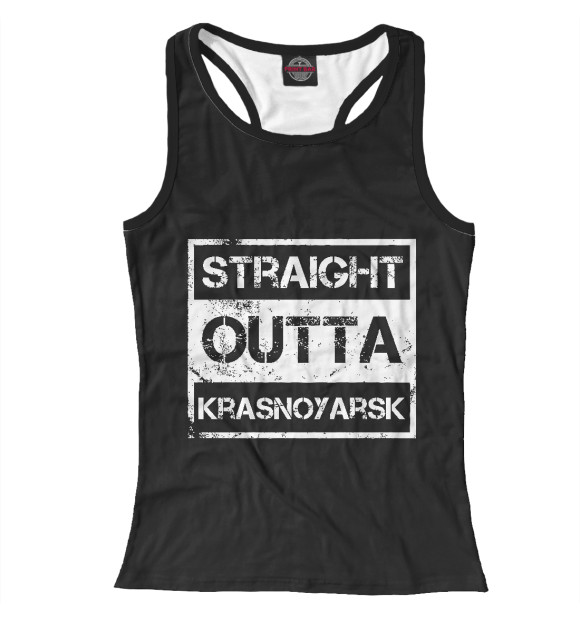 Женская майка-борцовка с изображением Красноярск цвета Белый