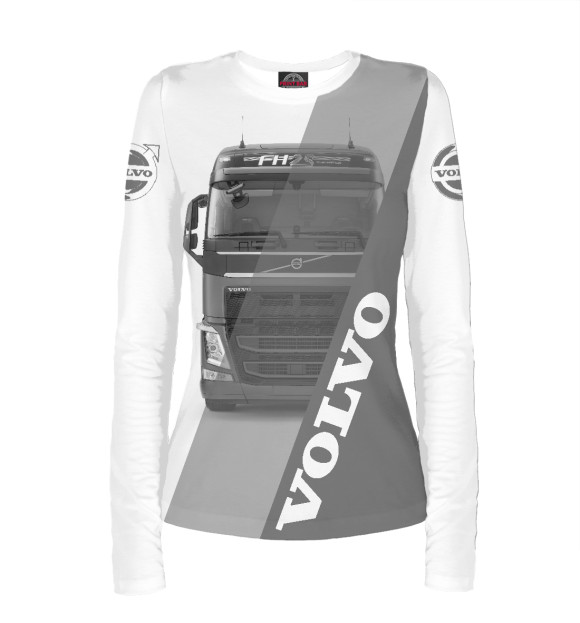 Женский лонгслив с изображением Volvo цвета Белый
