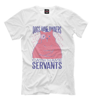 Мужская футболка У котов есть слуги