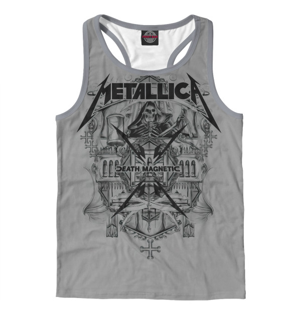 Мужская майка-борцовка с изображением Metallica цвета Белый