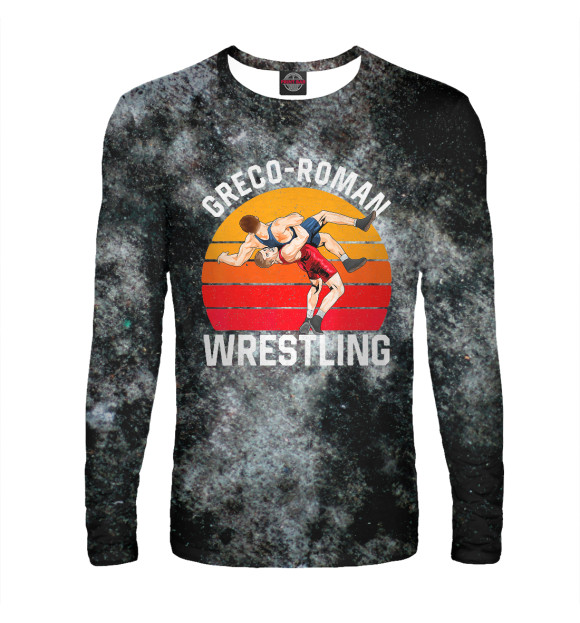 Мужской лонгслив с изображением Greco Roman Wrestling цвета Белый