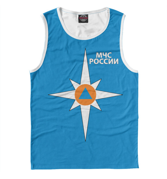 Мужская майка с изображением МЧС РОССИИ цвета Белый