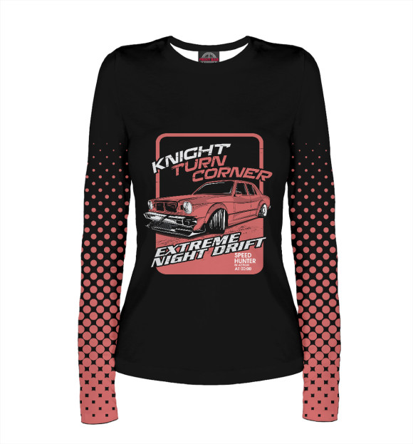 Женский лонгслив с изображением Drift цвета Белый