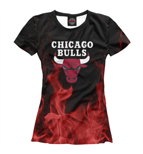 Футболка для девочек с изображением Chicago Bulls цвета Белый