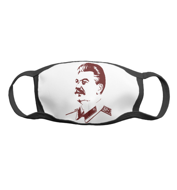 Маска тканевая с изображением Сталин Иосиф Виссарионович цвета Белый