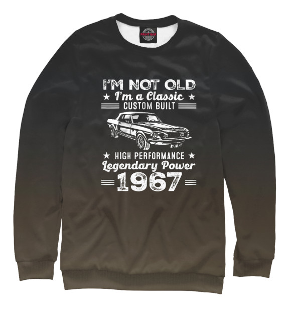 Свитшот для мальчиков с изображением I'm Not Old I Classic 1967 цвета Белый