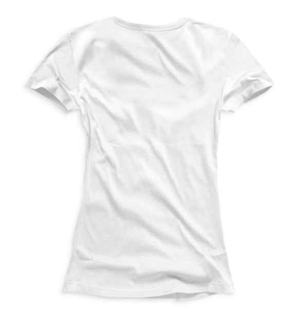 Женская футболка с изображением 5 денег цвета Белый