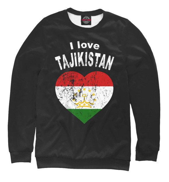 Свитшот для мальчиков с изображением Tajikistan цвета Белый