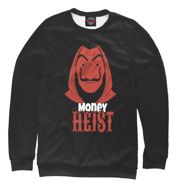 Свитшот для мальчиков с изображением Money Heist цвета Белый