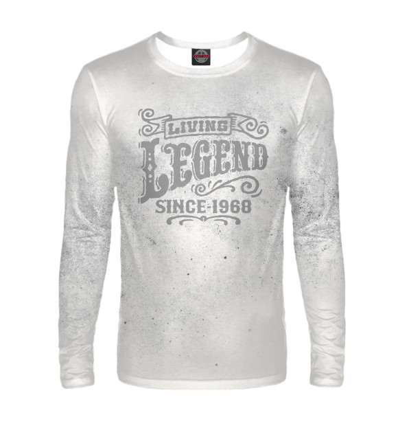 Мужской лонгслив с изображением Living Legend Since 1968 цвета Белый