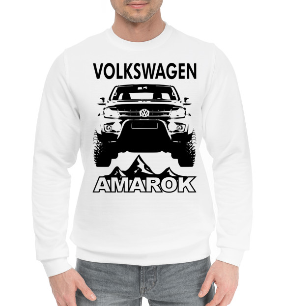 Мужской хлопковый свитшот с изображением Volkswagen цвета Белый