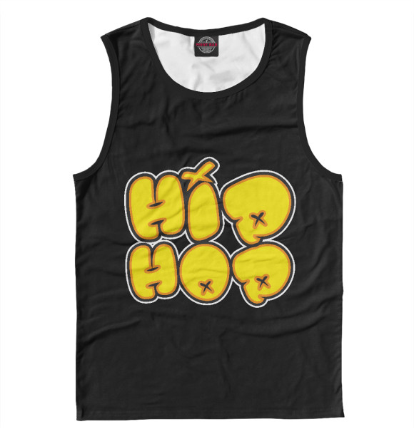 Майка для мальчика с притом Hip Hop цвета Белый Майка для мальчика с изображением Hip Hop цвета Белый